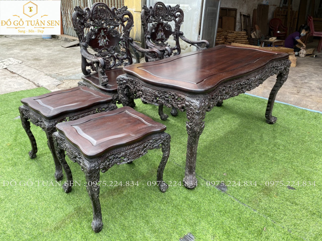 Thông tin Bộ bàn ghế khánh rồng 7 món 